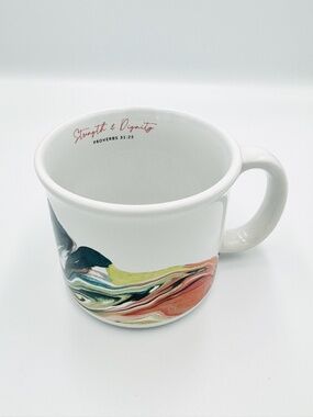 Strength and Dignity Coffee Mug 13oz Watercolor Art Proverbs 31:25